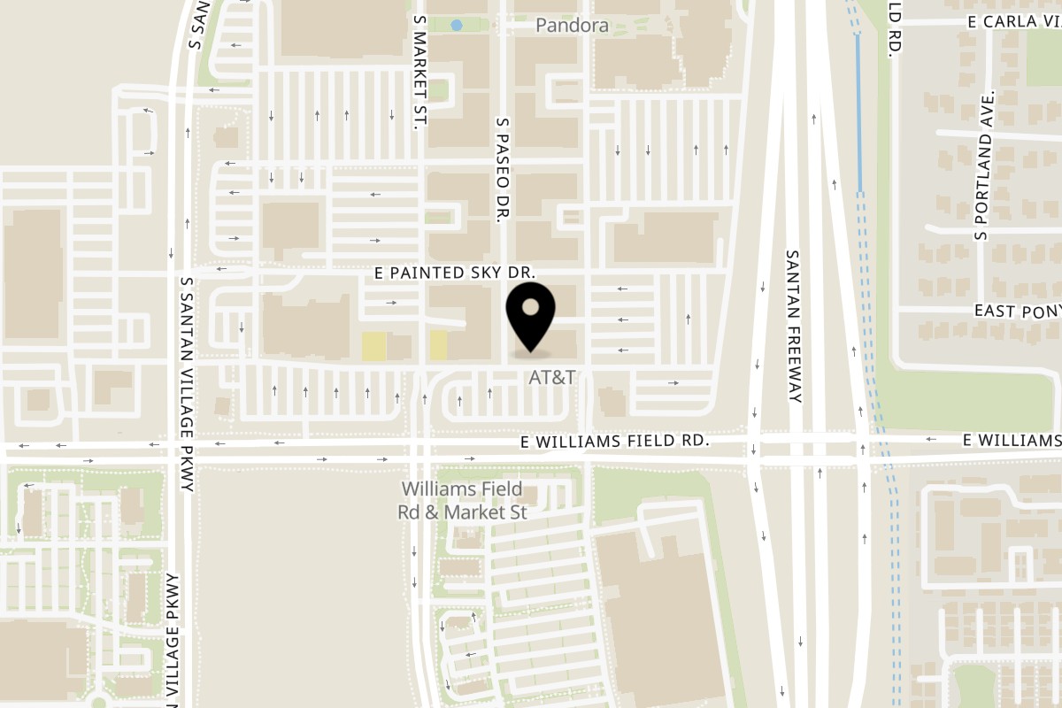 Map showing the location of SONO Kitchen & Boba Gilbert on 2224 E Williams Field Rd #108 in Gilbert