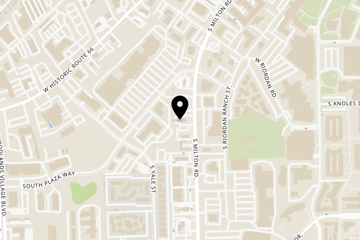 Map showing the location of SONO Kitchen & Boba Flagstaff on 1301 S Milton Rd in Flagstaff